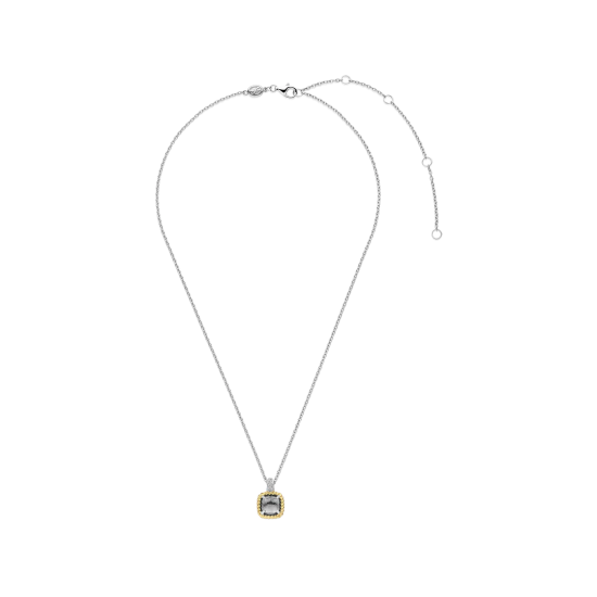 TI SENTO 34111GG ZILVEREN COLLIER MET VERGULDE HANGER ZIRKONIA