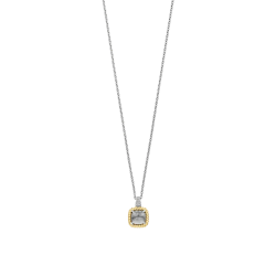 TI SENTO 34111GG ZILVEREN COLLIER MET VERGULDE HANGER ZIRKONIA