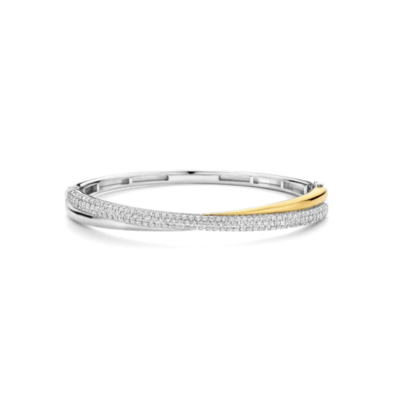 TI SENTO 23071ZY VERGULD ZILVEREN BANGLE MET ZIRKONIA