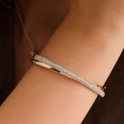 TI SENTO 23071ZY VERGULD ZILVEREN BANGLE MET ZIRKONIA