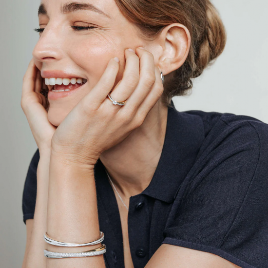 TI SENTO 23071ZY VERGULD ZILVEREN BANGLE MET ZIRKONIA