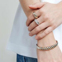 TI SENTO 23078SY VERGULD ZILVEREN BANGLE