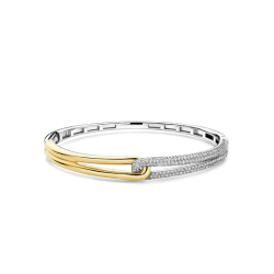 TI SENTO 23085ZY VERGULD ZILVEREN BANGLE MET ZIRKONIA