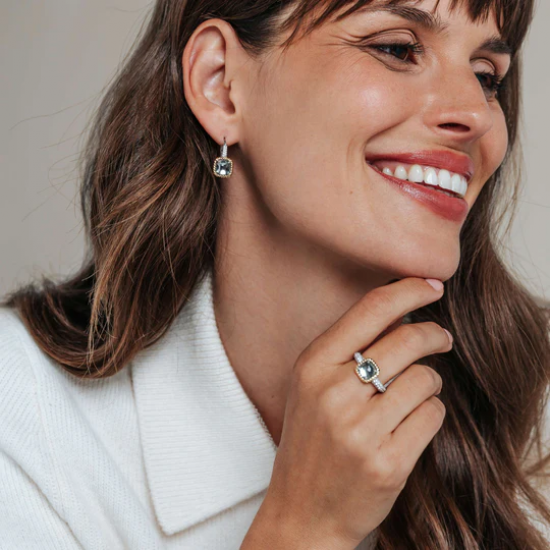 TI SENTO 78042GG ZILVER VERGULDE OORHANGERS MET ZIRKONIA