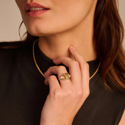 TI SENTO 12391ZY ZILVER VERGULD RING ZIRKONIA