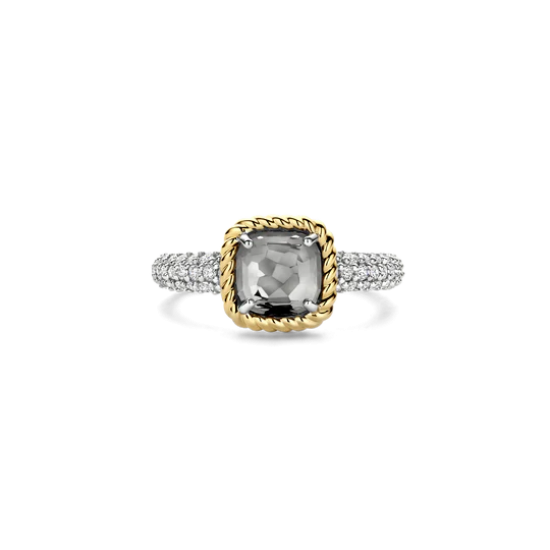 TI SENTO 12399GG ZILVER VERGULDE RING ZIRKONIA