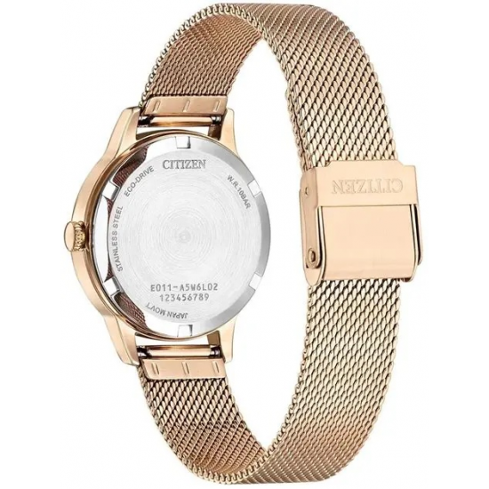 CITIZEN EW2623-70P DAMESHORLOGE STAAL ROSE VERGULD