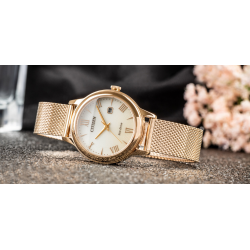 CITIZEN EW2623-70P DAMESHORLOGE STAAL ROSE VERGULD