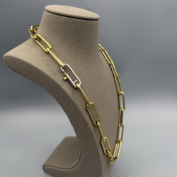 TI SENTO GOUD OP ZILVER COLLIER