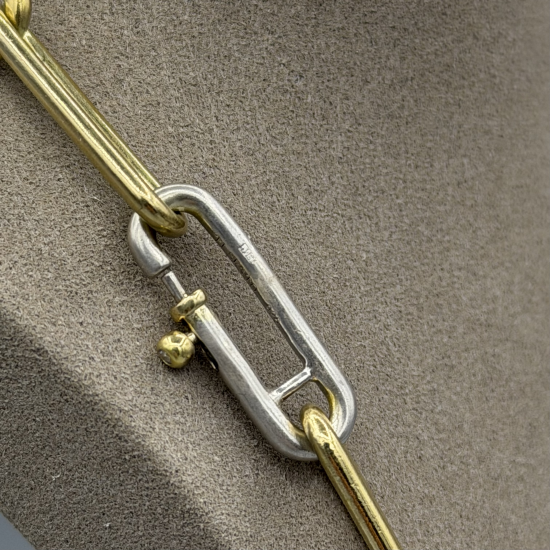 TI SENTO GOUD OP ZILVER COLLIER