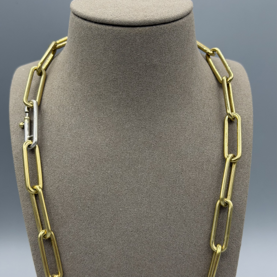 TI SENTO GOUD OP ZILVER COLLIER