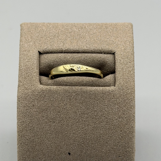 14KT GOUDEN FANTASIE RING MET DIAMANT