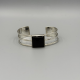 ZILVEREN KLEM ARMBAND MET ONYX