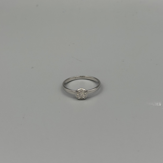 14KT WITGOUDEN RING MET NATUURLIJKE DIAMANT