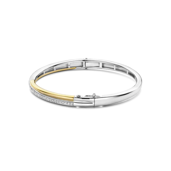 TI SENTO 23045ZY VERGULD ZILVEREN BANGLE MET ZIRKONIA