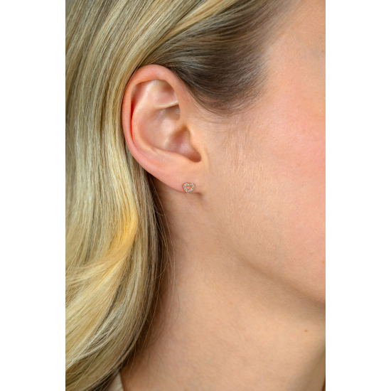 ZINZI ZGO551 14 KARAAT GOUDEN OORKNOPPEN ZIRKONIA