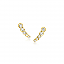 ZINZI ZGO413 14 KARAAT GOUDEN OORKNOPPEN ZIRKONIA