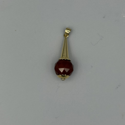 14 KARAAT GOUDEN HANGER MET CARNEOOL