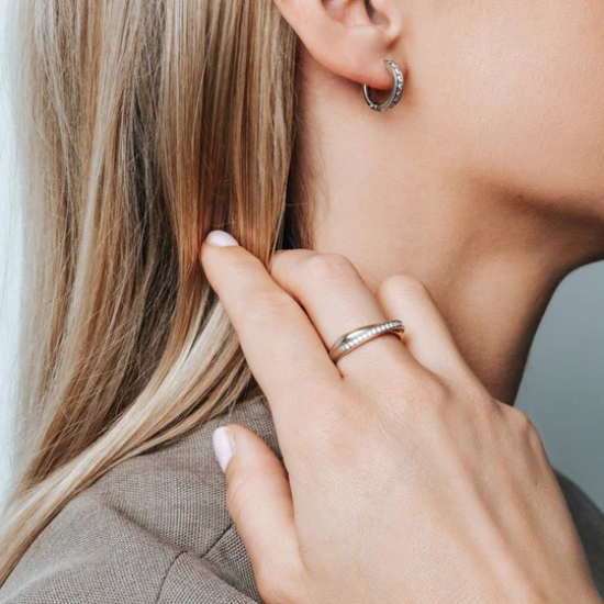 TI SENTO 7973ZI ZILVEREN OORRINGEN ZIRKONIA