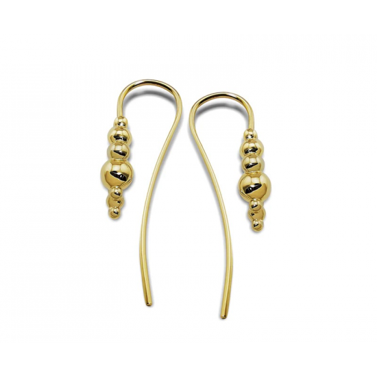 GALA DESIGN GE005G ZILVER VERGULD OORHANGERS DROPPS