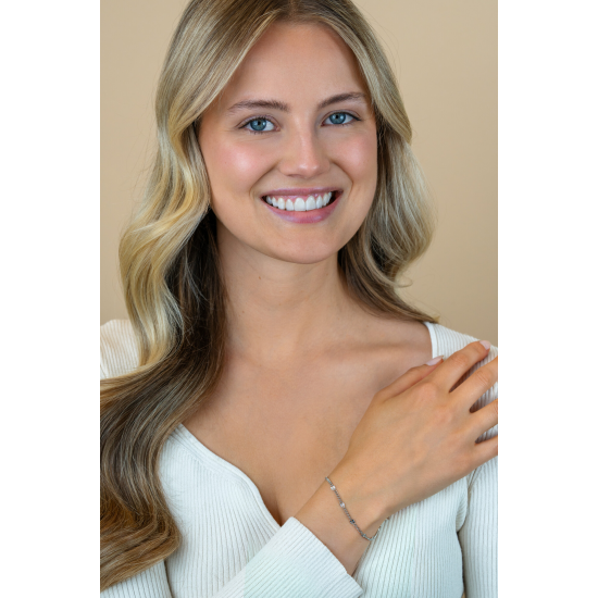 ZINZI ZIA2713 ZILVEREN ARMBAND ZONNESTRALEN GERHODINEERD