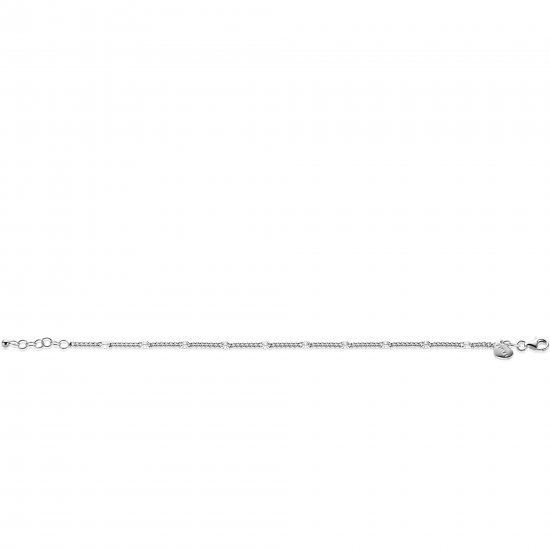 ZINZI ZIA2713 ZILVEREN ARMBAND ZONNESTRALEN GERHODINEERD