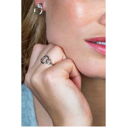 ZINZI ZIR1278 ZILVEREN RING RONDE VORMEN