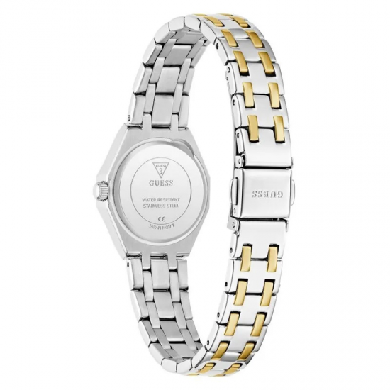 GUESS GW0931L3 DAMESHORLOGE STAAL BICOLOR ZIRKONIA BEJEWELED