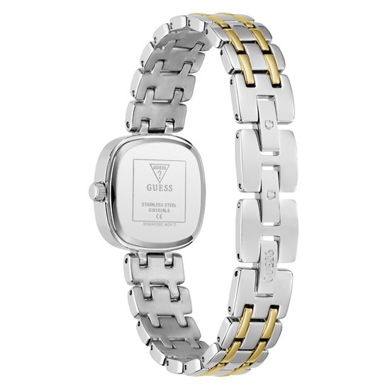 GUESS GW1018L6 DAMESHORLOGE STAAL BICOLOR ZIRKONIA HAZEL