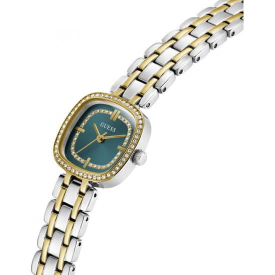 GUESS GW1018L6 DAMESHORLOGE STAAL BICOLOR ZIRKONIA HAZEL
