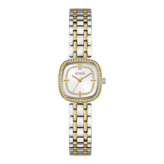 GUESS GW1018L3 DAMESHORLOGE STAAL BICOLOR ZIRKONIA HAZEL