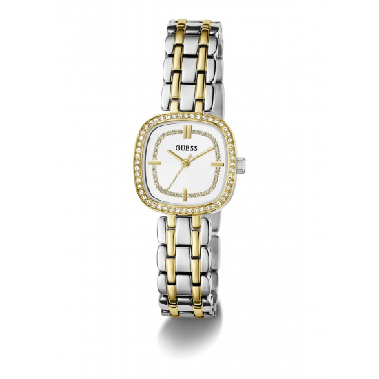 GUESS GW1018L3 DAMESHORLOGE STAAL BICOLOR ZIRKONIA HAZEL