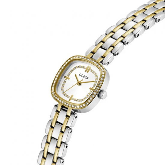 GUESS GW1018L3 DAMESHORLOGE STAAL BICOLOR ZIRKONIA HAZEL