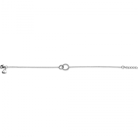 ZINZI ZIA1782 ZILVEREN GERHODINEERDE ARMBAND MET ZIRKONIA
