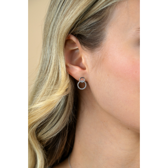 ZINZI ZIO1782 ZILVEREN GERHODINEERDE OORKNOPPEN MET ZIRKONIA