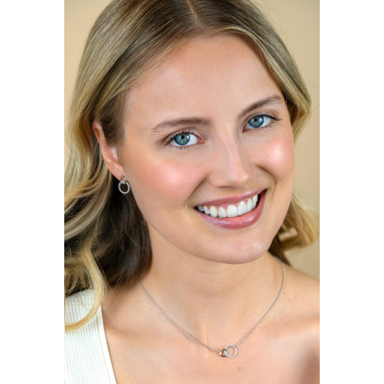 ZINZI ZIO1782 ZILVEREN GERHODINEERDE OORKNOPPEN MET ZIRKONIA