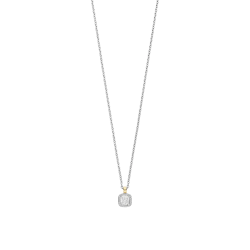 TI SENTO 34103ZY ZILVEREN COLLIER VERGULD MET ZIRKONIA