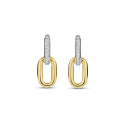 TI SENTO 7831ZY ZILVER VERGULDE OORRINGEN MET ZIRKONIA