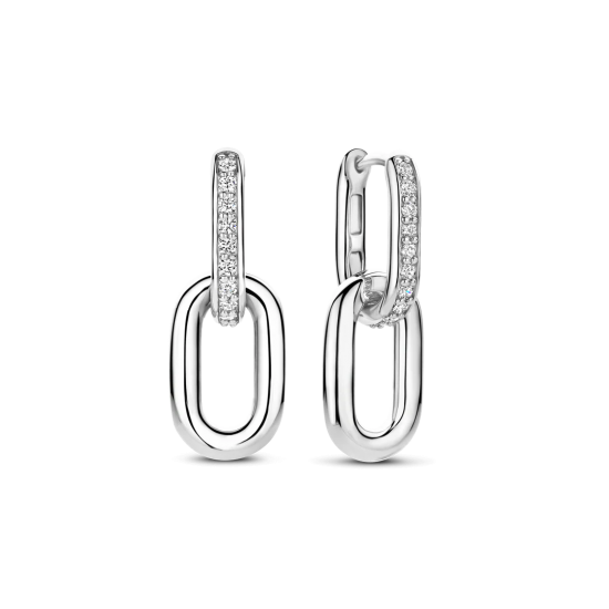 TI SENTO 7831ZI ZILVEREN OORRINGEN MET ZIRKONIA