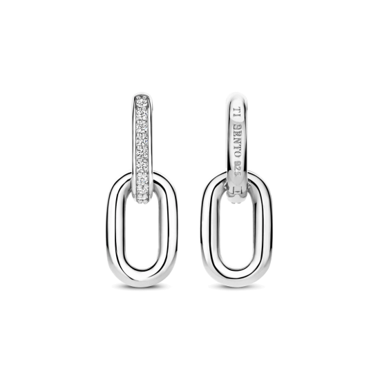 TI SENTO 7831ZI ZILVEREN OORRINGEN MET ZIRKONIA