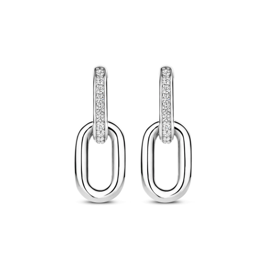 TI SENTO 7831ZI ZILVEREN OORRINGEN MET ZIRKONIA