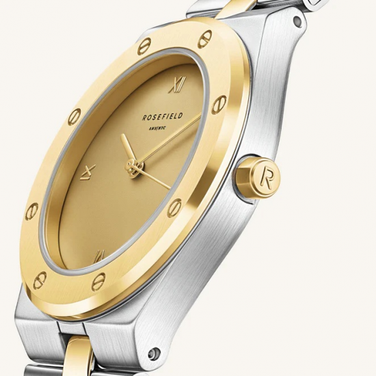ROSEFIELD SPCDSD-SP05 DAMESHORLOGE STAAL BICOLOR ROSE DUOTONE