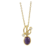 RABINOVICH 82402334 VERGULD ZILVEREN COLLIER MET HANGER IOLIET PURPLE RAIN
