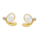 RABINOVICH 81705321 VERGULD ZILVEREN OORKNOPPEN MET MAANSTEEN SKY