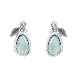 RABINOVICH 82005006 ZILVEREN OORKNOPPEN MET TOPAAS TWILIGHT