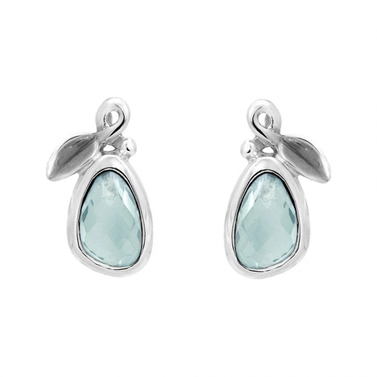 RABINOVICH 82005006 ZILVEREN OORKNOPPEN MET TOPAAS TWILIGHT