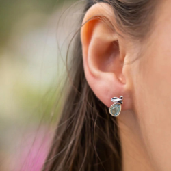 RABINOVICH 82005006 ZILVEREN OORKNOPPEN MET TOPAAS TWILIGHT