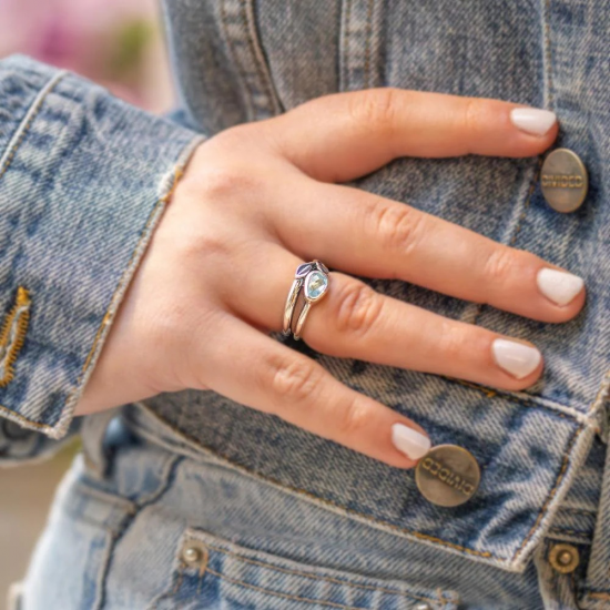 RABINOVICH 82003006 ZILVEREN RING MET TOPAAS TWILIGHT