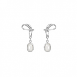 RABINOVICH 79405065 ZILVEREN OORHANGERS MET ZOETWATERPAREL WINDING WHITE