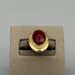 14KT RING CARNEOOL